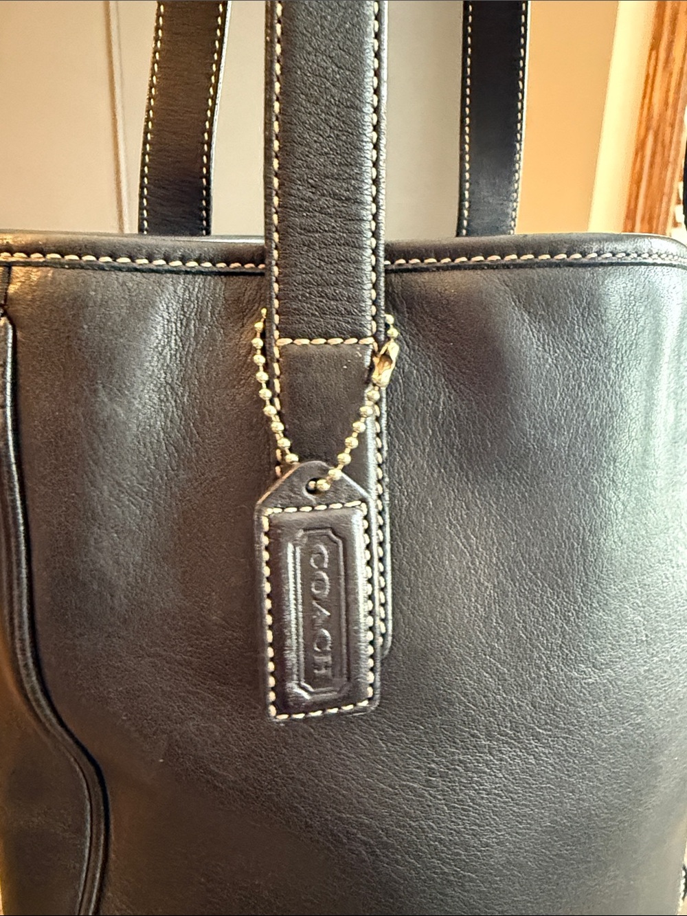 COACH Vintage Hampton Lunch Tote Shoulder Bag black - Picture 2 of 16